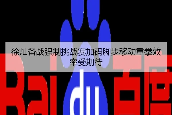 徐灿备战强制挑战赛加码脚步移动重拳效率受期待
